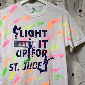 ★US古着★ JERZEES ジャージーズ ★バレーボール プリントTシャツ メンズ Sサイズ ネオンカラー