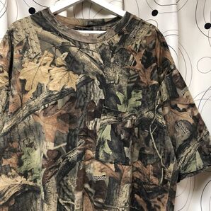 US古着【LIBERTY リバティ】リアルツリーカモ 迷彩柄 ポケットTシャツ 半袖 大きいサイズ