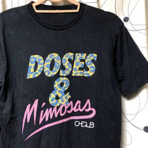 US古着【Cherub】Doses and Mimosas プリントTシャツ 半袖 コットン100% ブラック