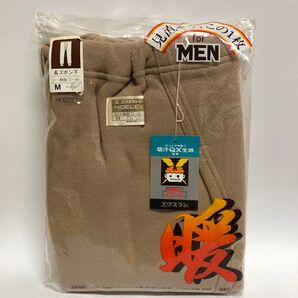エクスラン NOELE 長ズボン下 メンズ Mサイズ ラクダ アクリル100% 国産品 暖 インナー 肌着 ももひき