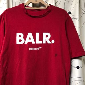 US古着【BALR. ボーラー × (PRODUCT)RED】Tシャツ レッド メンズ 訳あり