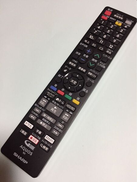 【清掃消毒済】 SHARP シャープ AQUOS ブルーレイ レコーダー リモコン BD BDリモコン GB265PA