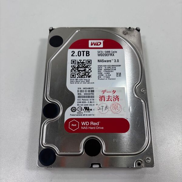 3.5インチ HDD 2TB 51790時間 ♯1734
