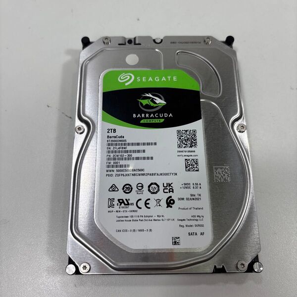 3.5インチ HDD 2TB 9860時間 ♯1775