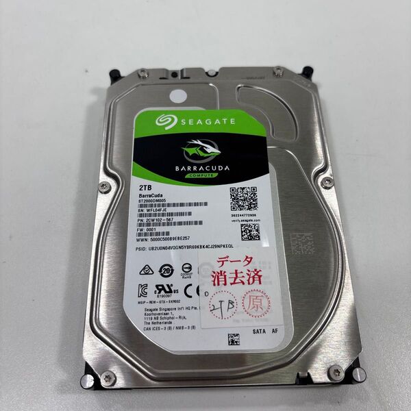 3.5インチ HDD 2TB 20586時間 ♯1780