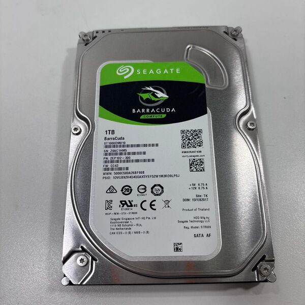 3.5インチ HDD 1TB 32582時間 ♯1800