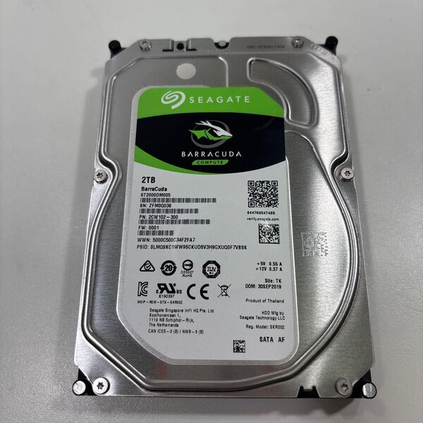 3.5インチ HDD 2TB 15519時間 ♯1804