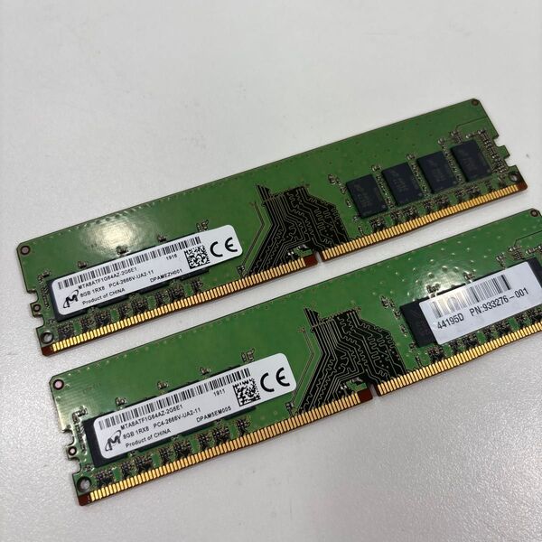 Micron DDR4-2666 8GB 2枚 計16GB メモリ ♯1818