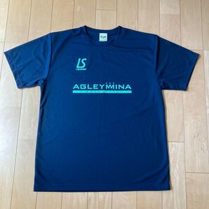 LUZeSOMBRA ルースイソンブラ AGLEYMINA Tシャツ ネイビー×エメラルドグリーン