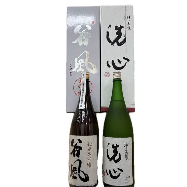 【セール】R13 谷風、洗心 箱入り 一升瓶2本セット 製造月は二枚目以降に記載