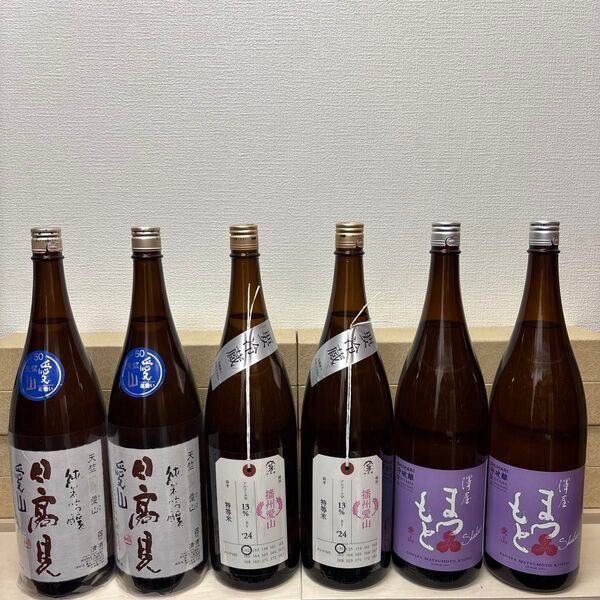 A12 愛山一升瓶6本 製造月は二枚目以降に記載