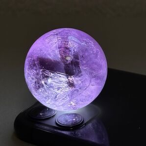 ラベンダーアメジスト丸玉 高品質 アメトリン スフィア アイリスアメジスト 置物 虹入り オブジェ 天然石 風水 パワーストーン