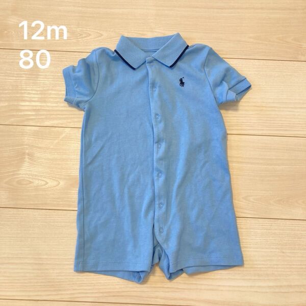 ラルフローレン カバーオール ロンパース ベビー服 男の子 Lauren 子供服 半袖 キッズ Ralph RALPH 夏服 水色