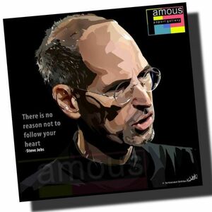 Art hand Auction Steve Jobs Design 1 Overseas Charisma Kunsttafel aus Holz zum Aufhängen an der Wand, Pop-Art-Gemälde, Poster für den Innenbereich, Kunstwerk, Malerei, Porträt