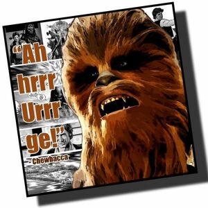  Chewbacca Star Wars abroad Charisma art panel wooden ornament pop art picture poster interior 