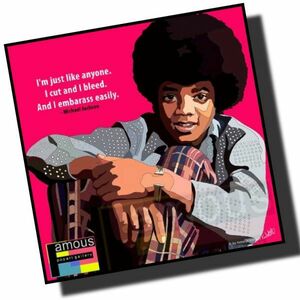 Art hand Auction Michael Jackson Design 2 Overseas Charisma Art Panel Wooden Wall Hanging Pop Art Painting Poster Interior, artwork, painting, portrait