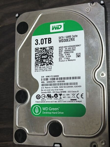 WESTERN DIGITAL WD30EZRX 3TB ジャンク