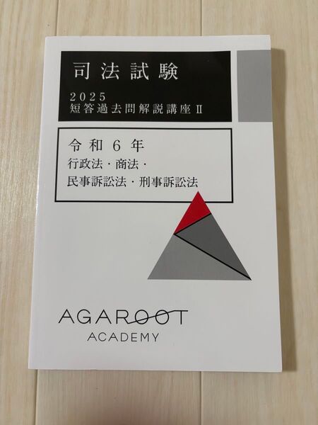 2025 アガルート 短答過去問解析講座2 司法試験 未裁断 予備試験 法学部 法科大学院 ロースクール agaroot 令和6年
