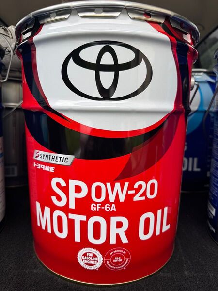 トヨタ純正 ガソリン・ハイブリッド・エンジンオイル SP-0W20 20L 08880-13203 新品未使用未開封