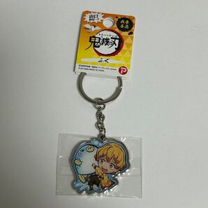 鬼滅の刃 我妻善逸 ご当地メタルキーホルダー 山口限定 ふぐ