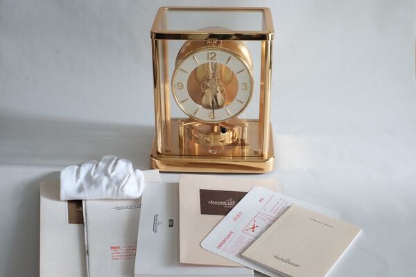 【使用感無し】JAEGER LECOULTRE ジャガールクルト ■ATMOS アトモス Cal540 置時計 空気時計 冊子箱付