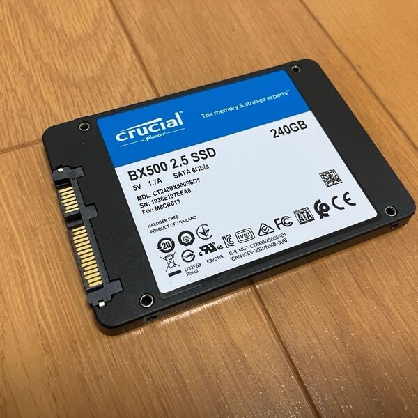 crucial BX500 2.5 SSD 240GB 中古動作OKその1