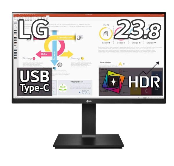 LG フレームレス モニター ディスプレイ 24QP750-B 23.8インチ