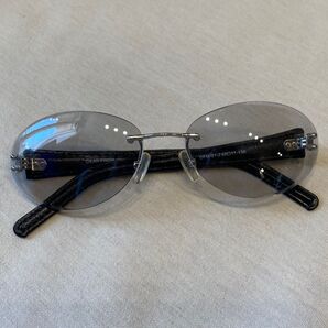 新品未使用ブラックオーバルサングラス DEAR FROMリムレスメガネ