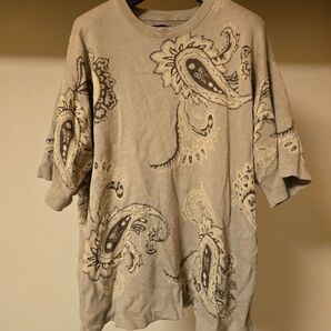 HIBECK サマーニット ペイズリー トップス 半袖 ユニセックス可