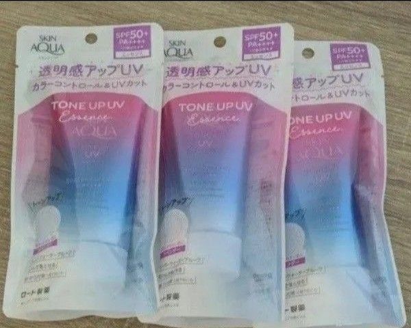 ロート製薬 スキンアクアトーンアップ UV エッセンスラベンダー 日やけ止めエッセンス 顔からだ 80g×3