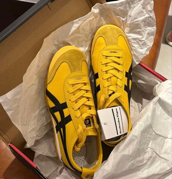 Onitsuka Tiger オニツカタイガー スニーカー MEXICO シューズ メキシコ66 イエロー 23.5cm 新品