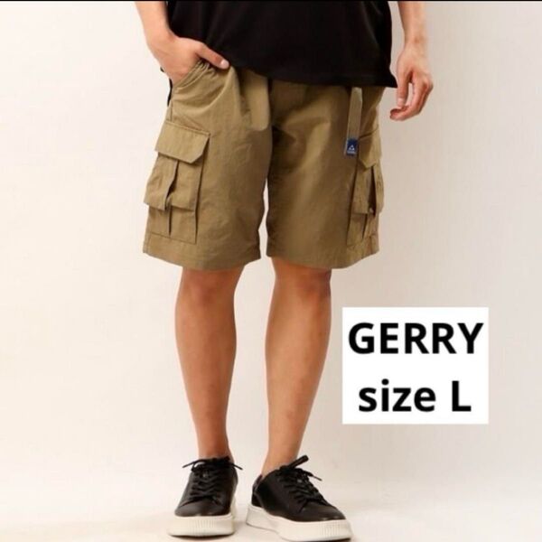 GERRY ナイロンワッシャー クライミングカーゴショートパンツ L ハーフパンツ アウトドア 短パン