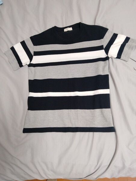 BACK NUMBER バックナンバー メンズ 半袖Tシャツ ボーダー モノトーン Mサイズ