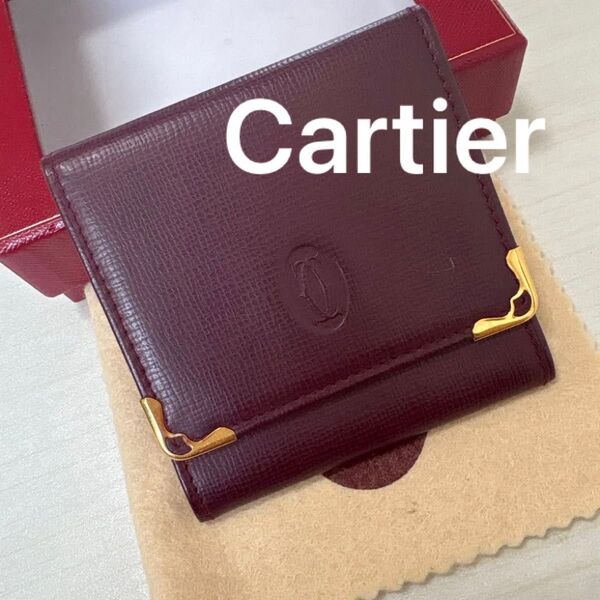 Cartier カルティエ ボルドー スクエア型 コインケース 小銭入れ