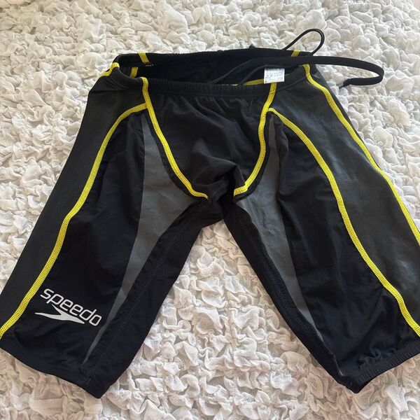 Speedo 競泳水着 メンズ ブラック×イエロー