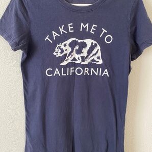 Tシャツ ネイビー カリフォルニアプリント 熊