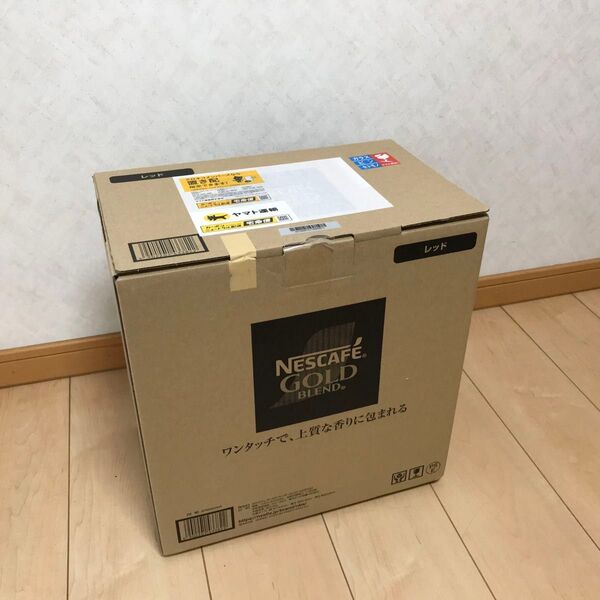 ネスカフェ ゴールドブレンド バリスタ レッド 新品未使用、ダンボール箱の蓋のみ開封