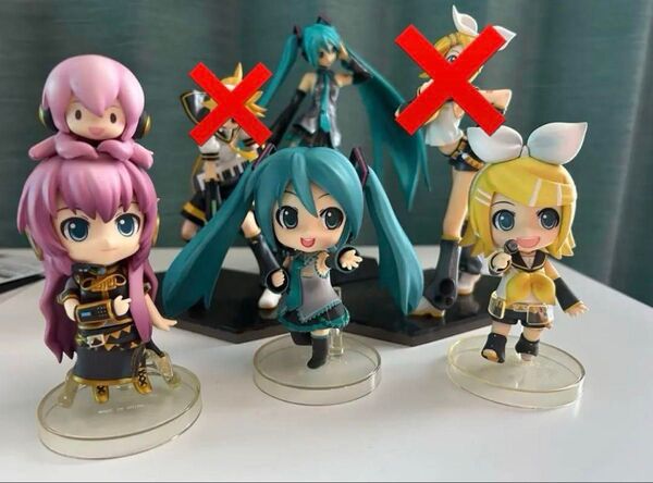 グッスマ製 初音ミク 鏡音リン 巡音ルカ フィギュア 4点 セット ねんどろいど