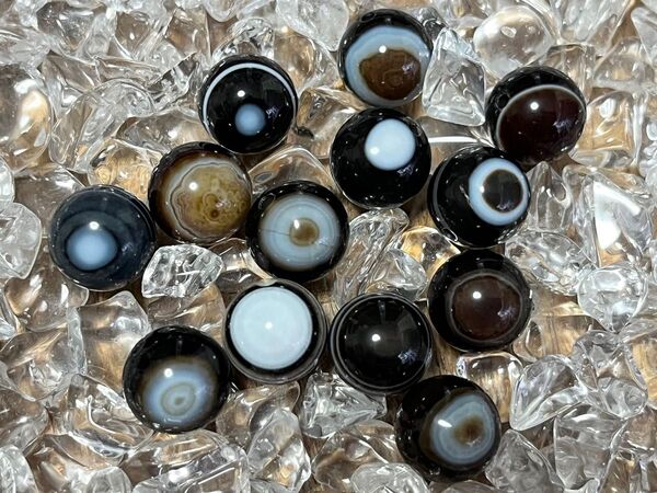 天眼石 12mm 13個 天然石 チベットメノウ チベットアゲート