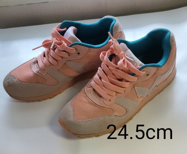 スニーカー 24.5cm MAD FOOT! マッドフット サーモンピンク