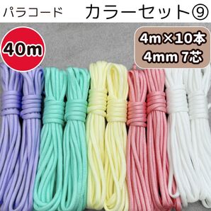 パラコード ⑨ 紫 白 ピンク 黄色 ティファニー 水色 ストラップ スマホ 犬 ハンドメイド 7芯 夢かわ パステル 猫 ひも