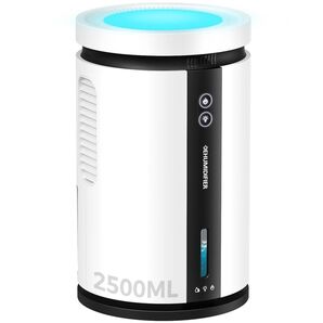 ★除湿機★ 部屋干し 衣類乾燥 小型 省エネ 静音 7色変化LEDライト付き