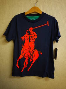 NY/新/即☆POLO Ralph Lauren/ラルフローレン☆ 6歳用/120/ポニープリント半そでTシャツ