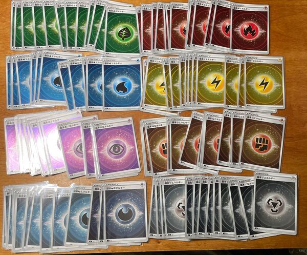 ポケモンカード 基本エネルギー スタートデッキ100 ミラー(悪10枚はノーマル) 8種各13枚