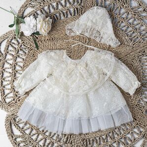 新品 ベビードレス お食い初め お宮参り ロンパース ワンピース 退院着 新生児