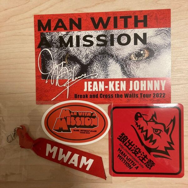 MAN WITH A MISSION ジャンケンジョニーステッカー リボンキーホルダー ポストカード