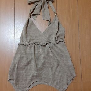 COLZA ホルターネックトップス ビスチェ ブラウン系 サイズM