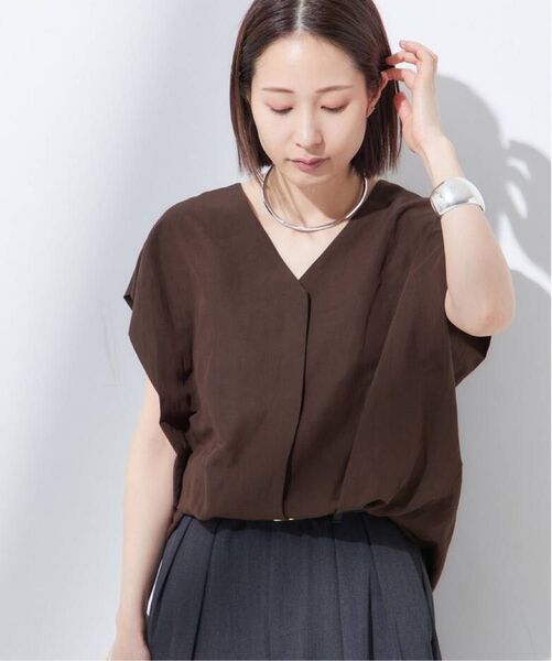 新品 ジャーナルスタンダードレサージュリネンドルマンブラウス ブラウン