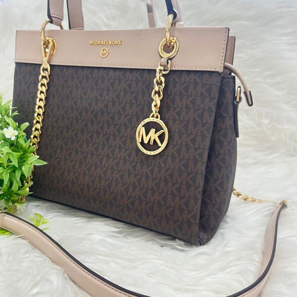 MICHAEL KORS マイケルコース 2way シグネチャーショルダーバッグ ハンドバッグ
