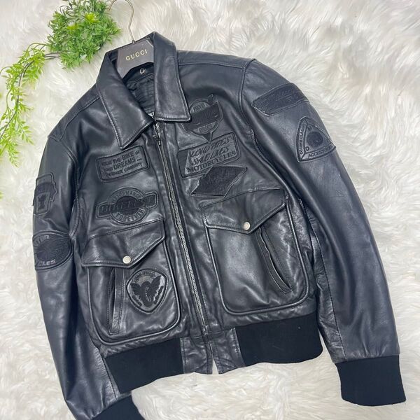 DEGNER デグナー ワッペン レザージャケット バイクジャケット フライト 本革 ラムレザー バイク